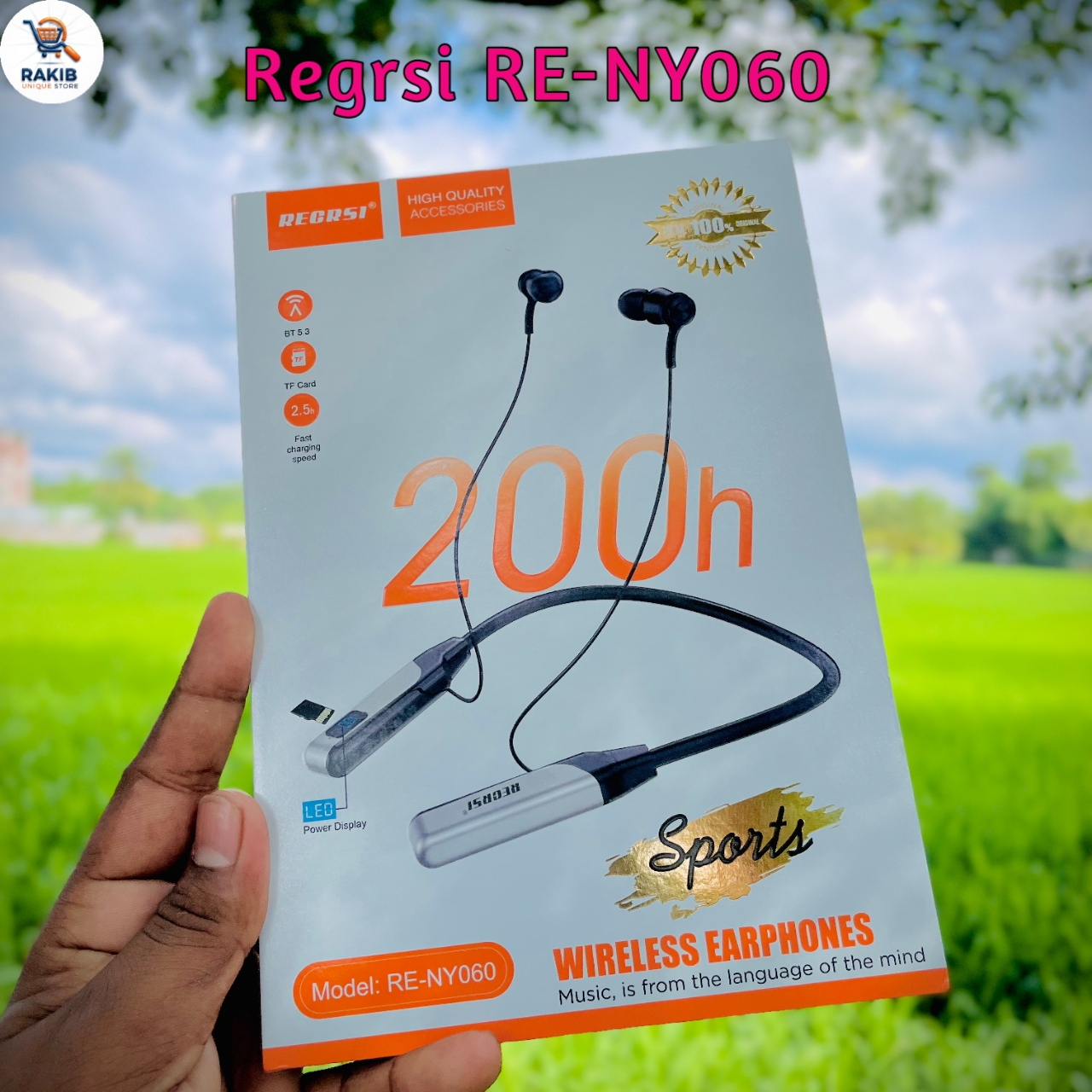 Regersi Re Ny060  Neckband 200 Hours