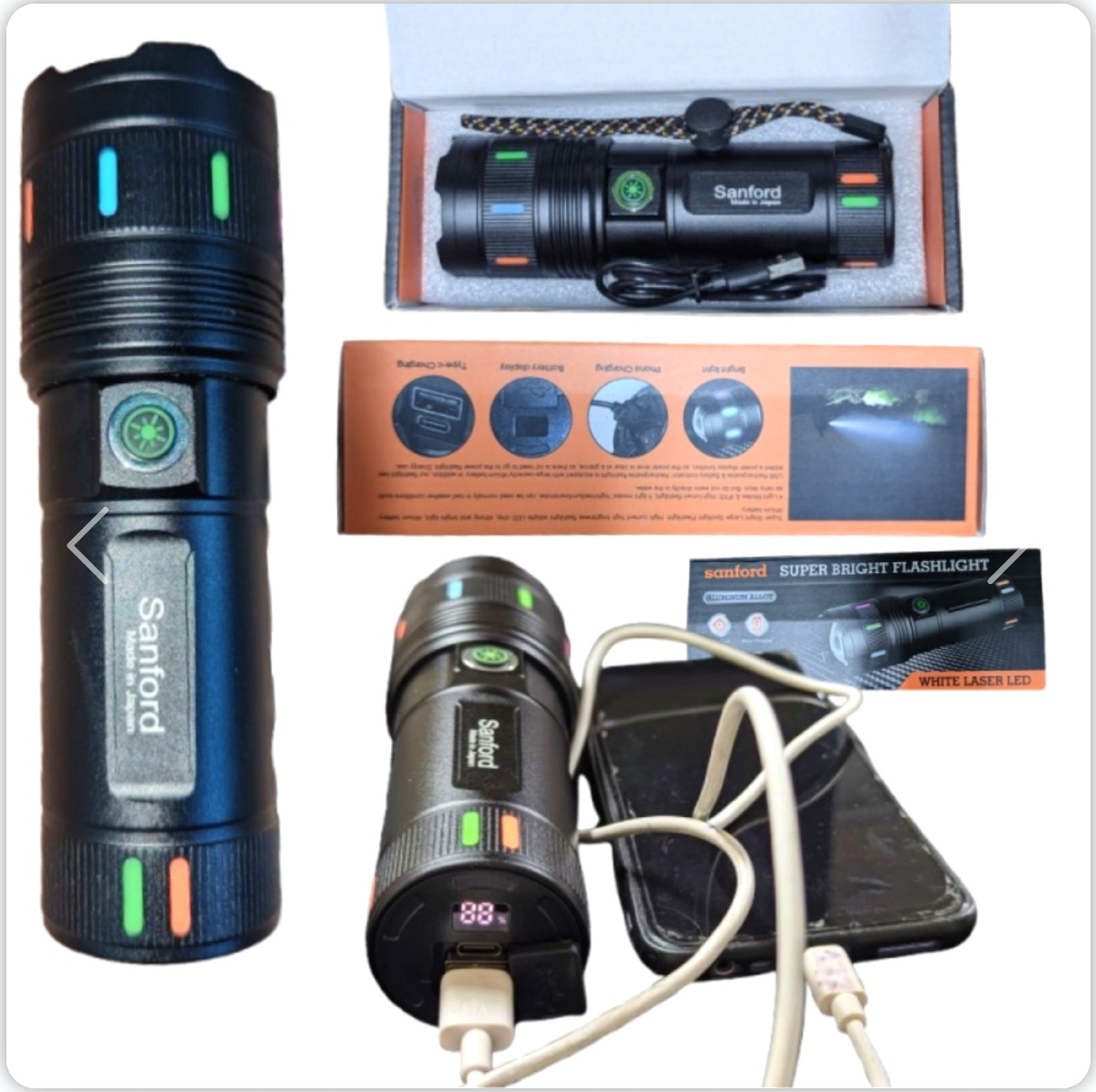 ✅ 𝗦𝘂𝗽𝗲𝗿 𝗕𝗿𝗶𝗴𝗵𝘁 𝗧𝗼𝗿𝗰𝗵 𝗟𝗶𝗴𝗵𝘁 𝗪𝗶𝘁𝗵 𝗣𝗼𝘄𝗲𝗿 𝗗𝗶𝘀𝗽𝗹𝗮𝘆 and Power Bank